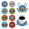 8pcs Dynamic Word Picture Diamond Painting Coasters