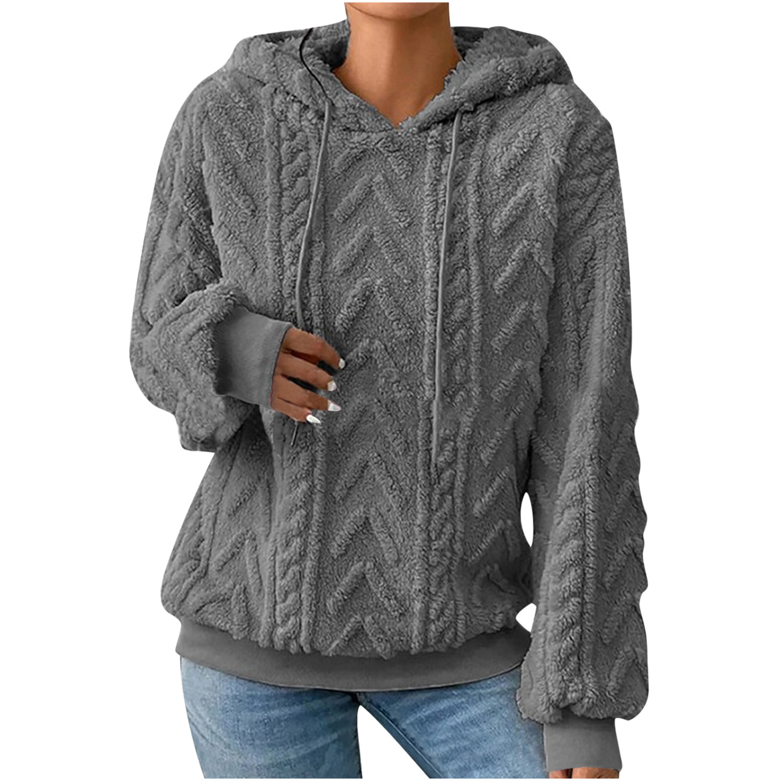 Women's Patchwork Fleece Sweatshirt