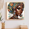 Black Woman - Crystal Rhinestone Diamond Painting