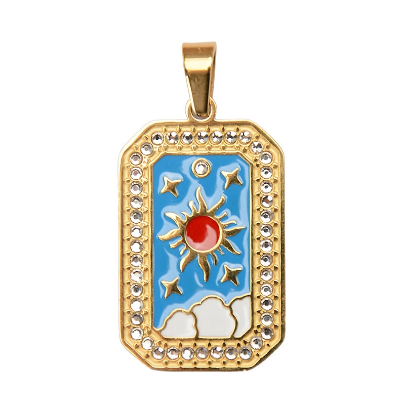 1 Piece 304 Stainless Steel Geometric Jewelry Accessories Pendant Chain