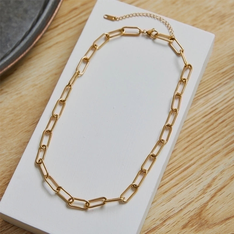 304 Stainless Steel 18K Gold Plated Casual Plating Geometric None Choker
