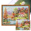 Autumn Cabin-14CT Stamped Cross Stitch 48*35cm/18.9*13.78in tapestrymarket