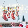 >SALE<Acrylic Christmas Stockings Diamond Painting Hanging Pendant for Home Decor