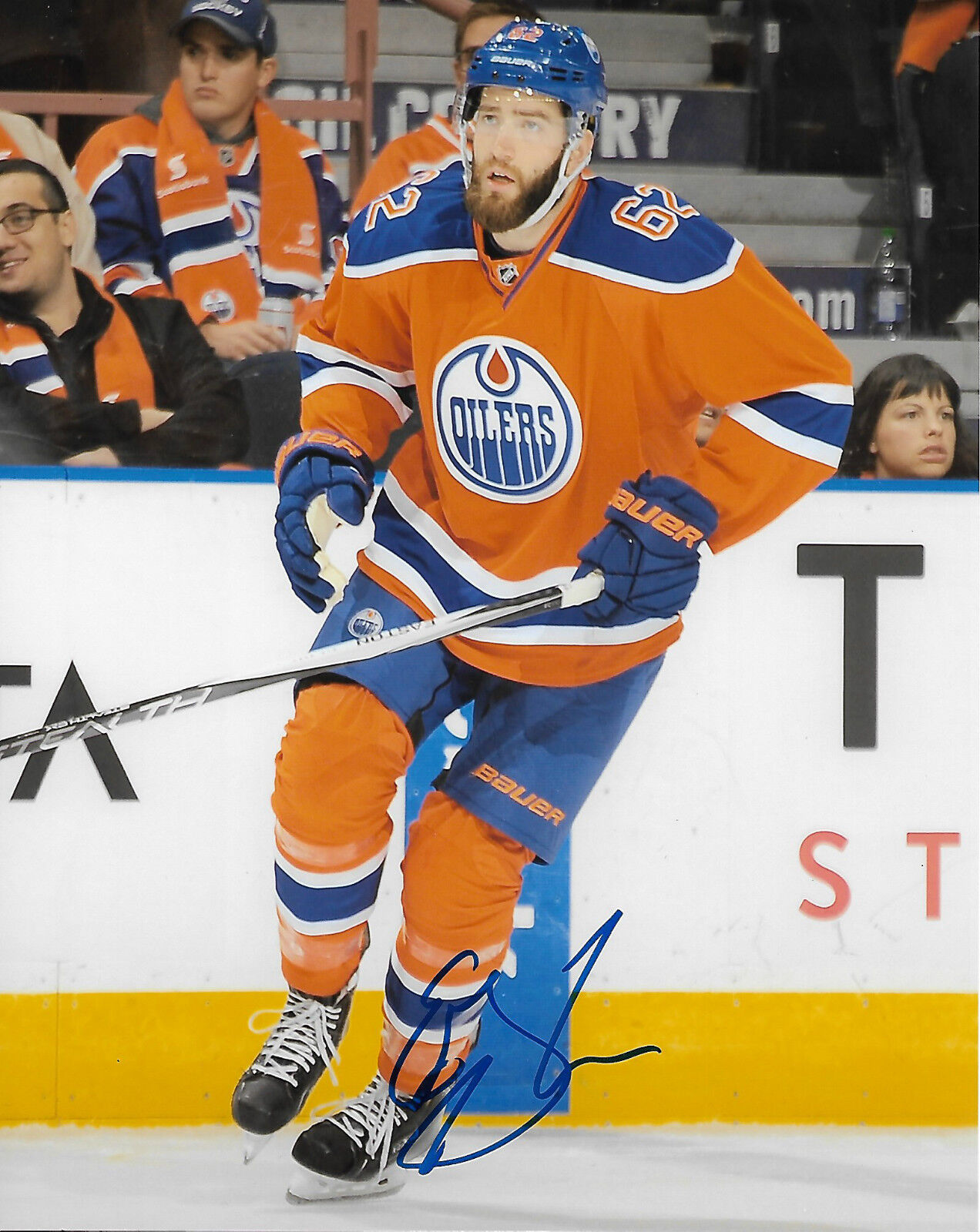 Edmonton Oilers Eric Gryba Signed Autographed 8x10 NHL Photo Poster painting COA W