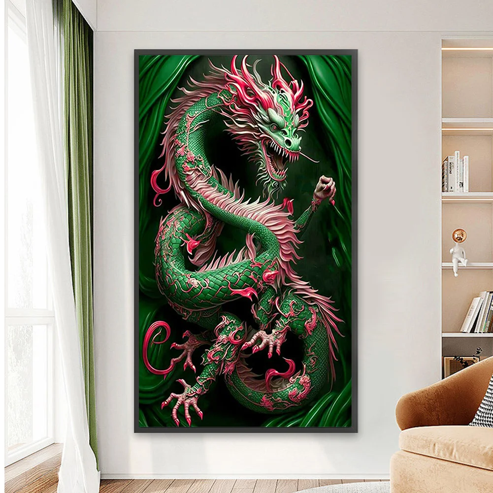 Partial AB Diamond Painting - Full Round Drill - Dragon(Canvas|45*75cm)