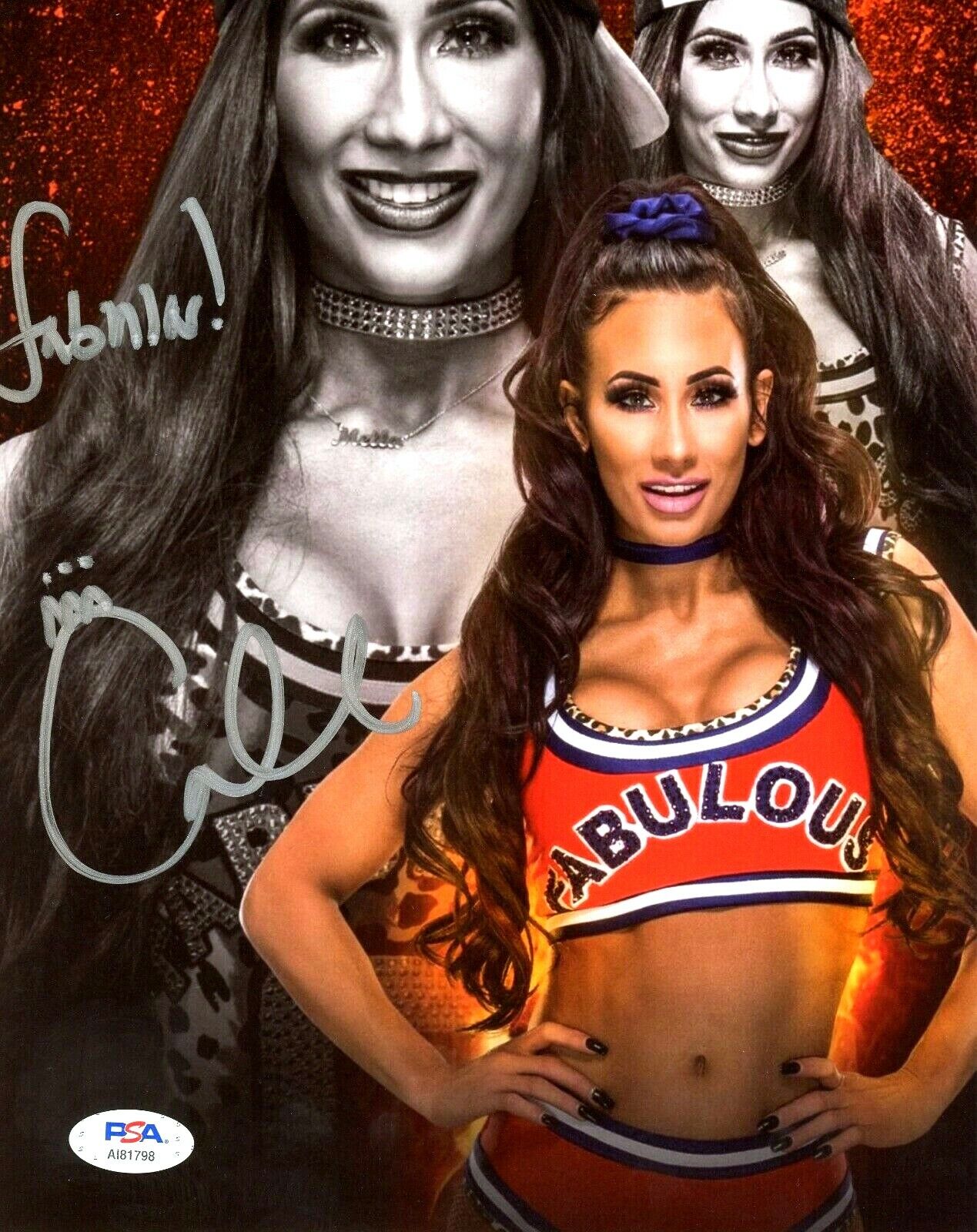 WWE CARMELLA HAND SIGNED AUTOGRAPHED 8X10 Photo Poster painting WITH PROOF AND PSA DNA COA 8