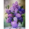 Diamond Painting-DIY Full Round Drill Purple Orchids