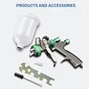 LVLP Spray Gun 600ml Paint Sprayer for Car Furniture Wall DIY (1.3mm)