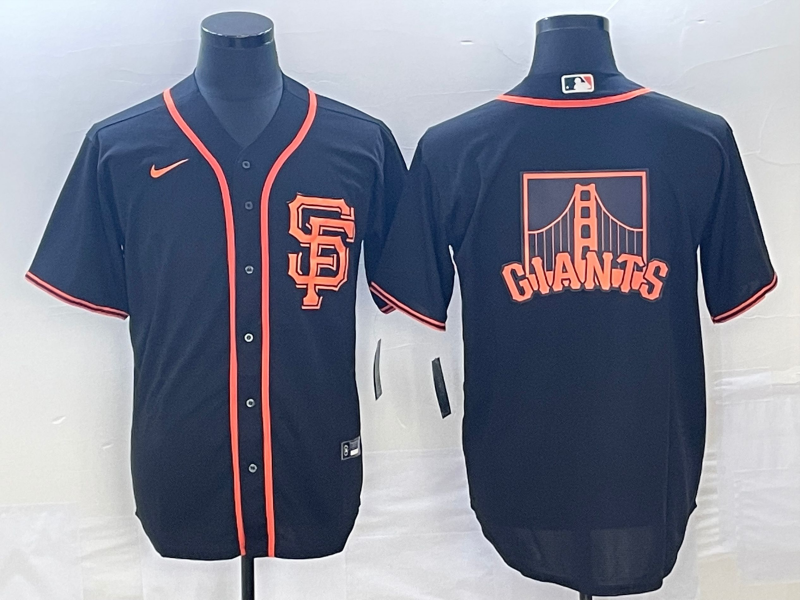 Men's San Francisco Giants Black Alternate Replica Player Jersey mysite
