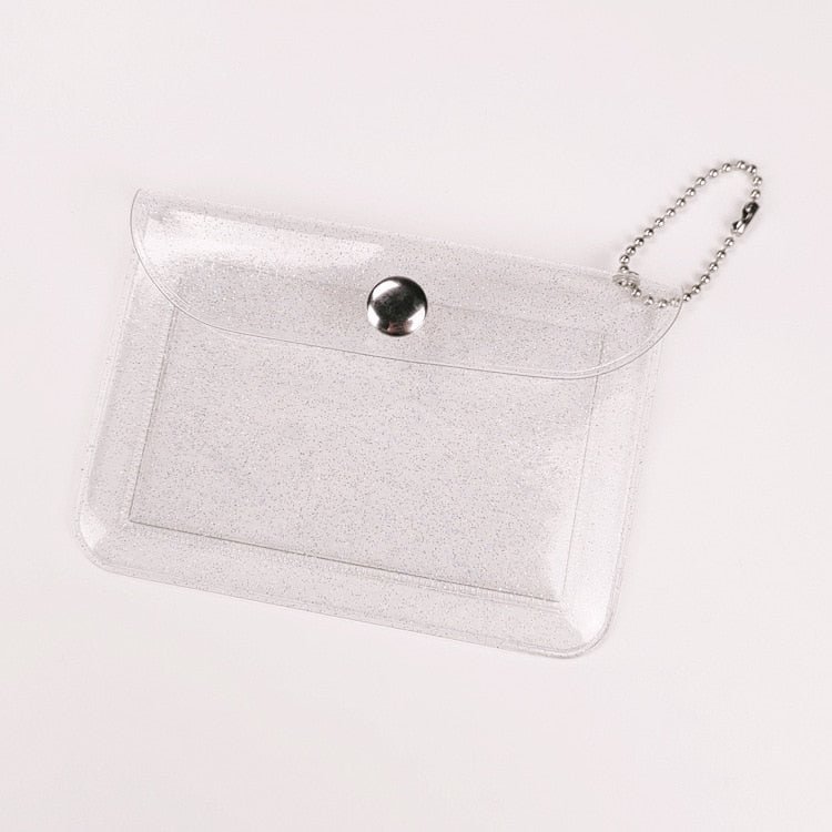 Fashion Transparent Waterproof Card Case Men Women Business Credit ID Card Holder Mini Wallet Coin Purse Bag Pouch
