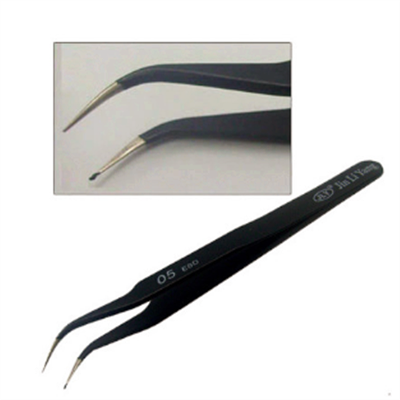 Excellent Quality Tweezers Bend+Straight New Stainless Steel Industrial Anti-static Cross Tweezers Sewing Accessories Tools