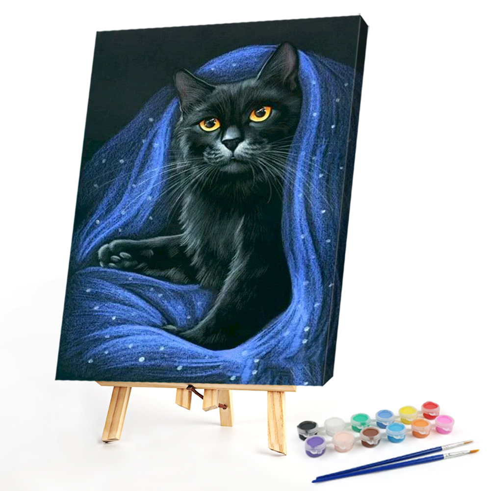 40*50CM Paint By Numbers Black Cat
