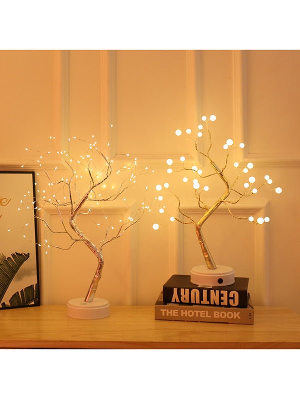 Holiday Home Decoration Led Desk Artificial Tree Lamp Xmas Ornament-elleschic