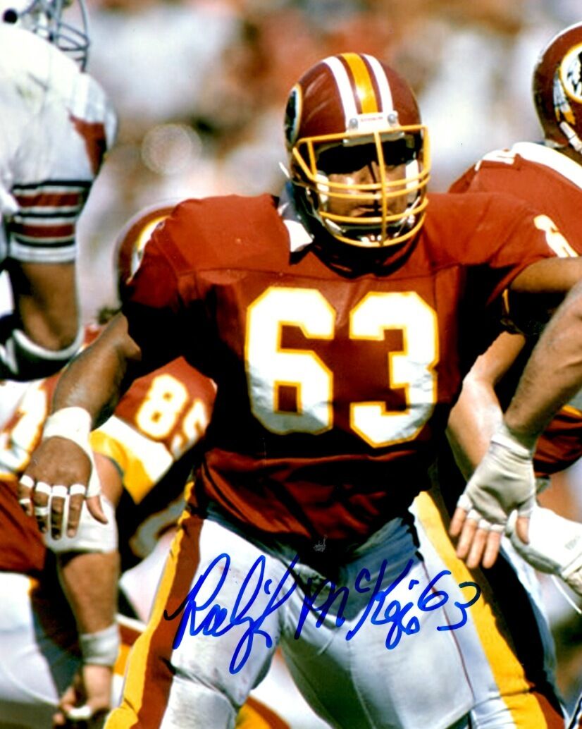 Autographed 8x10 RALEIGH MCKENZIE Washington Redskins Photo Poster painting - w/COA