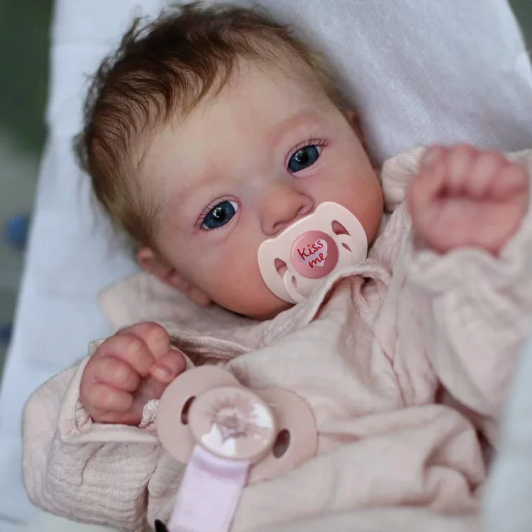 18" Real Lifelike Reborn Newborn Baby Doll Blue Opened Eyes Girl Named Viliera Rebornartdoll® RSAW-Rebornartdoll®