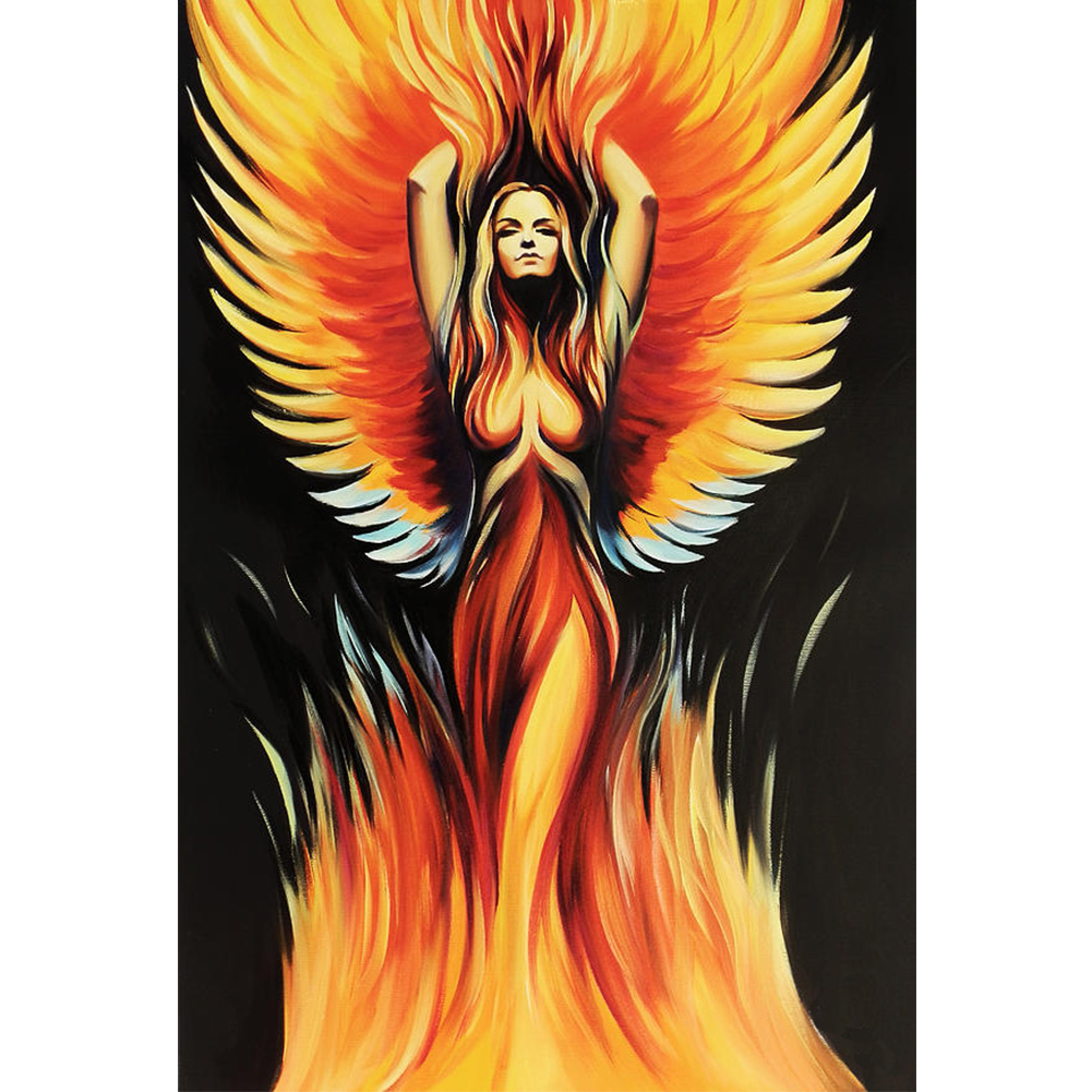 

30*40CM - Round Drill Diamond Painting - Fire Dance Phoenix, 501 Original