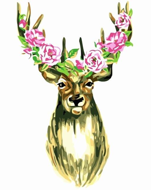 

Colorful Deer – Paint By Numbers - 40*50CM, 501 Original