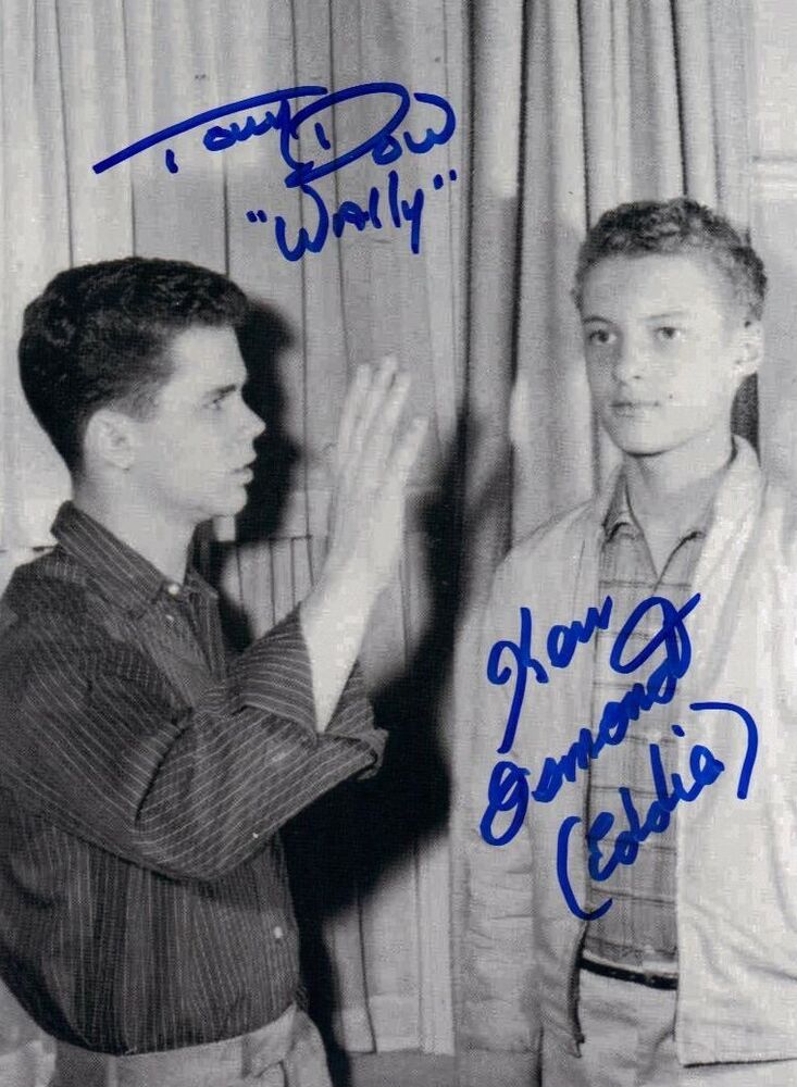 Ken Osmond (1943-2020) & Tony Dow Leave it to Beaver Original Signed 8X10 Photo Poster painting