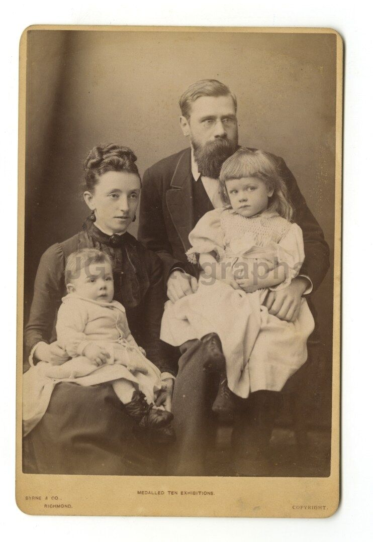 19th Century Family - Cabinet Card Photo Poster paintinggraph by Byrne & Co. Richmond [England]