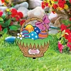 P&acirc;ques Oeufs et lapins en acrylique pieu de jardin