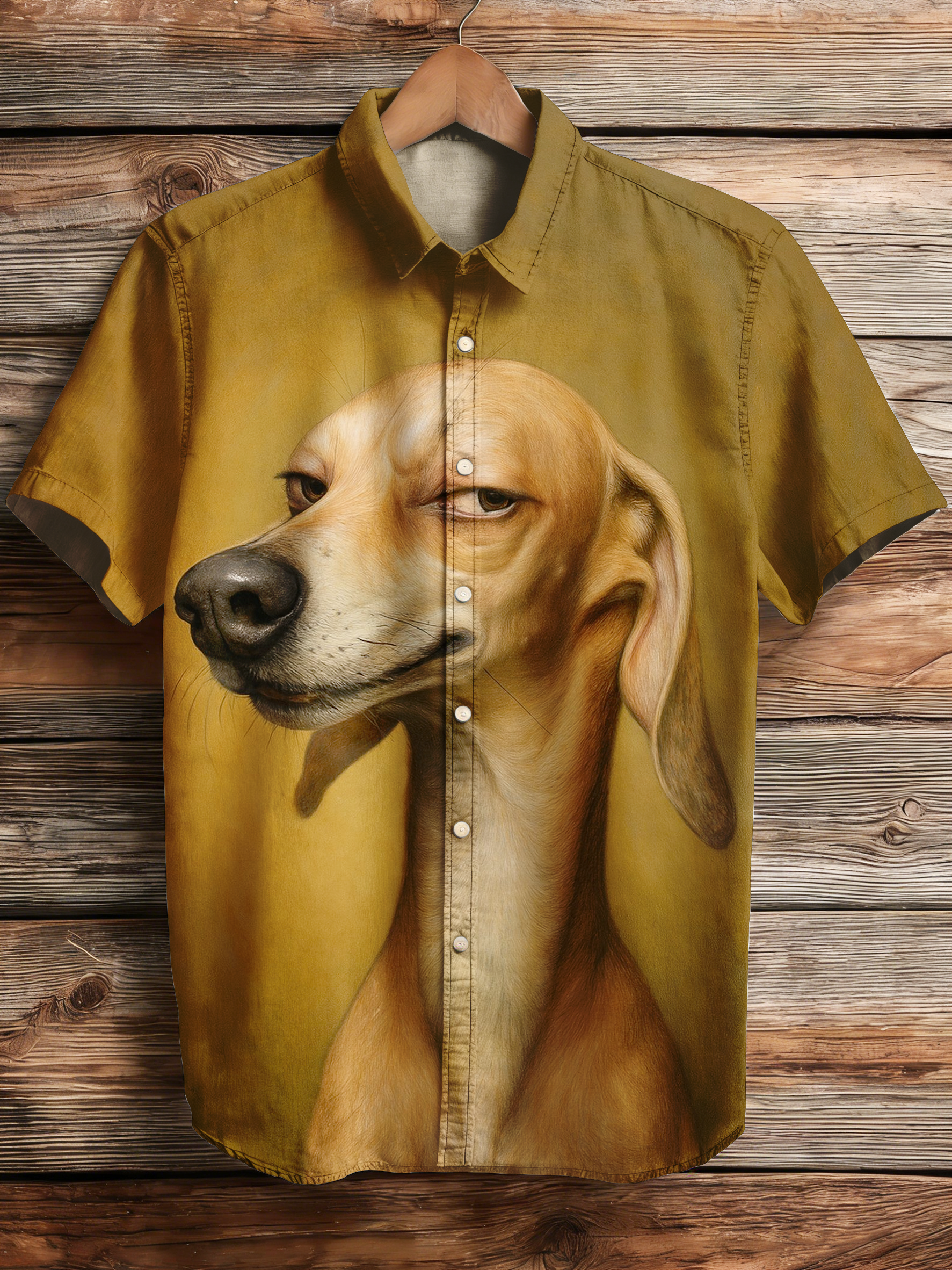 Casual vacation dog shirt PLUSCLOTHESMAN