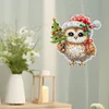 2D/Flat Christmas DIY Diamond Art Acrylic Pendant Wall Door Decoration (Owl)
