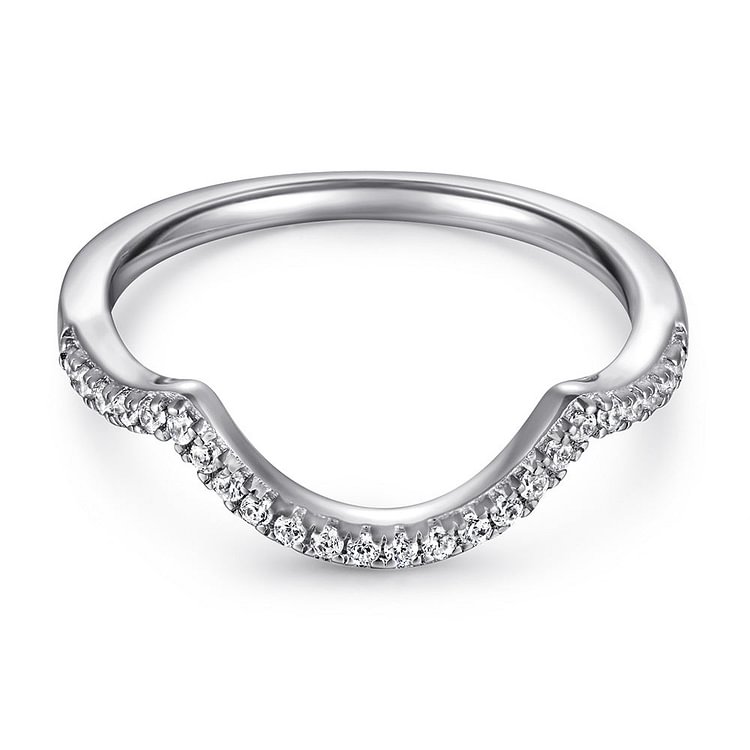 Luxury Clustersetting Sterling Silver Zircon Ring Set