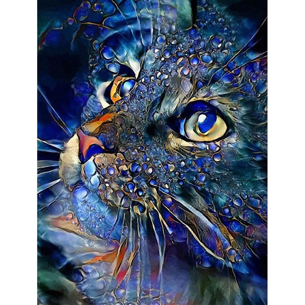 

Psychedelic Cat - Square Drill Diamond Painting - 40*50CM, 501 Original