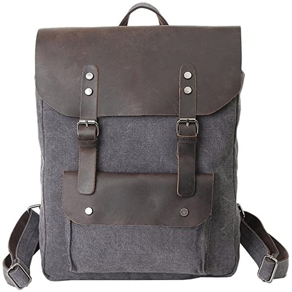 VRIGOO Retro Military Canvas Hiking Camping Backpack