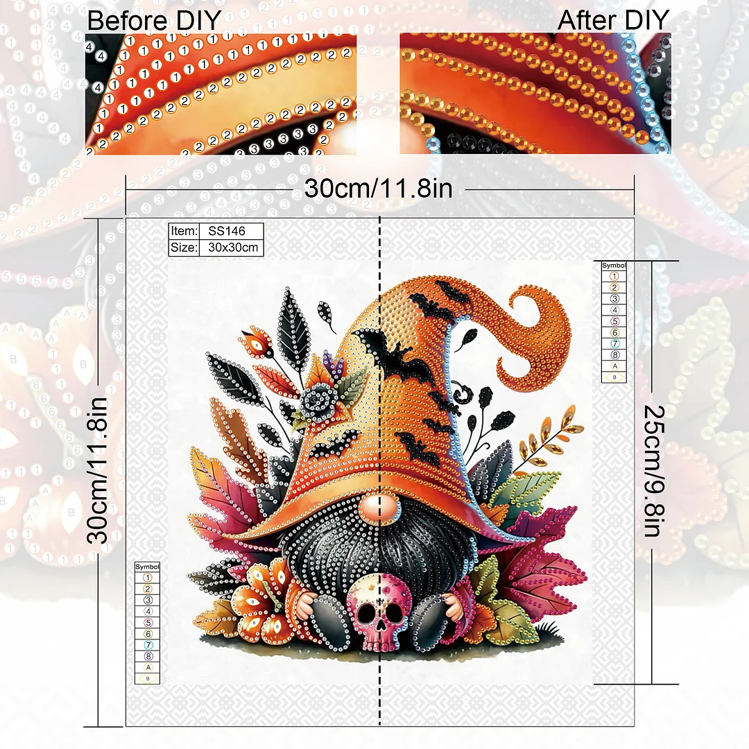 Diamond Painting - Partial Special Shaped Drill - Halloween Owl(Canvas|30*30cm)