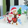 1Pcs Diamond Painting Christmas Snowman Reindeer Theme Greeting Card Set with Envelopes
