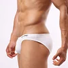 Men's Nylon Solid Contour Pouch Bikini Briefs