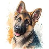 German Shepherd Dog-11CT Stamped Cross Stitch 40*50cm/15.75*19.69in tapestrymarket