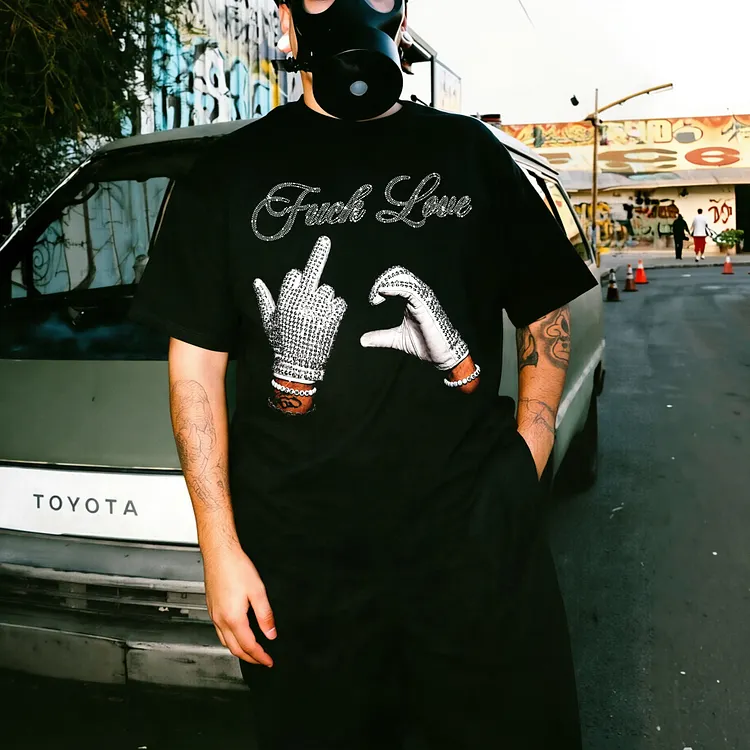 Fuck Love Printed Men's T-shirt