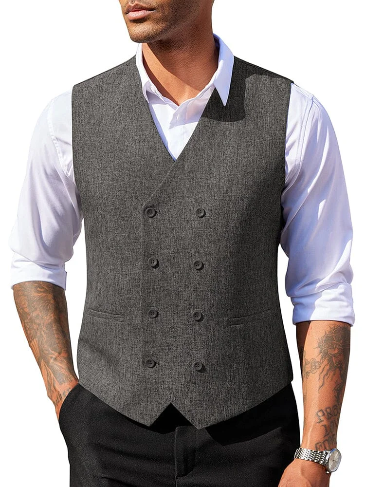 Lightweight Double Breasted Suit Vest (US Only) QueenFunky