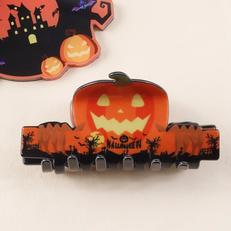 Halloween Funny Women’s Pumpkin Cat Skull PVC Hair Claws