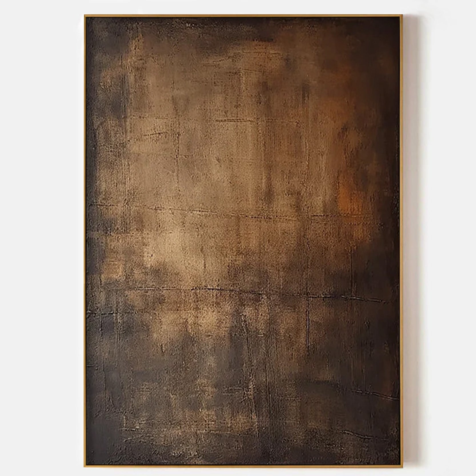 Arabelart AR617 Dark brown textured abstract art painting