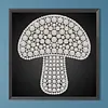 DIY Pearl Painting Mushroom for Home Wall Decor(25x25cm)
