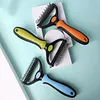 2In1 Pet Grooming Rake Anti-Slip Handle Double-Sided Deshedding Comb Multi-Purpose Extra-Wide Dog Grooming Brush for Detangling Deshedding Brushing/Thinning