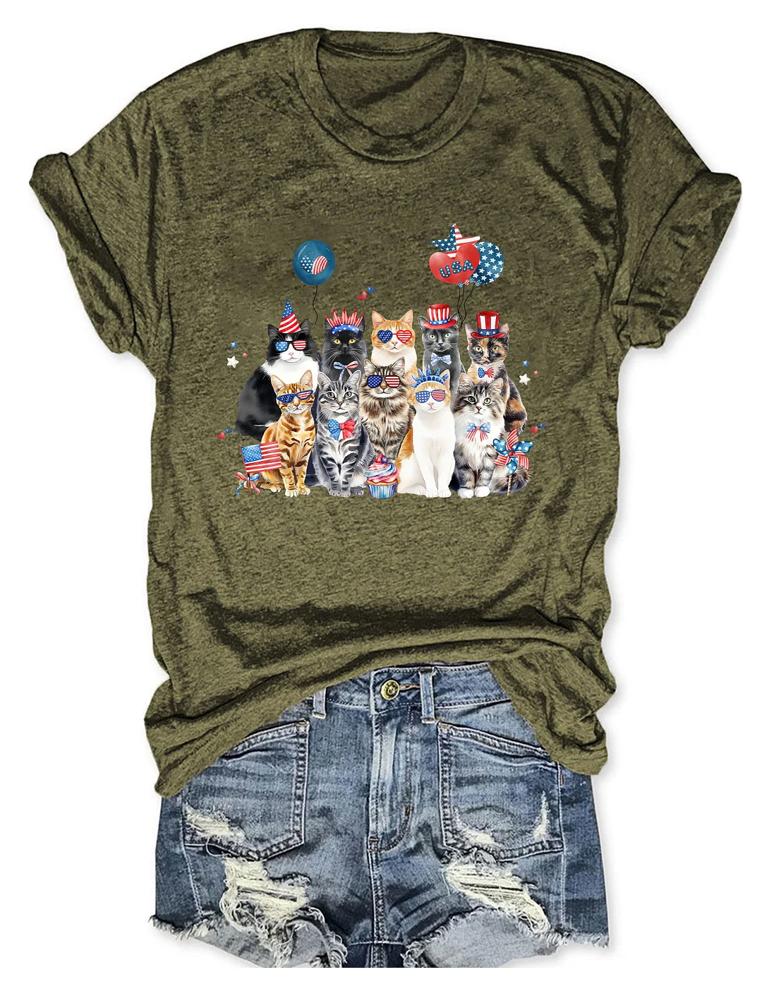 4th Of July Cat T-shirt