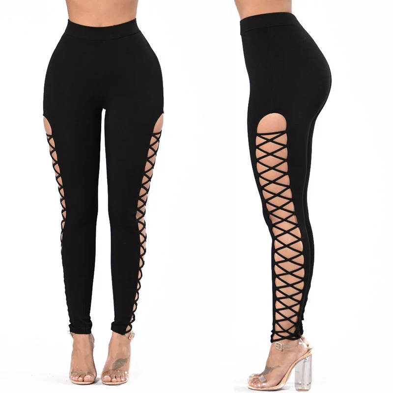 Zingj Classy Side Cross Outing Skinny Leggings