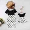 Family Matching Outfits Fashion Mama And Daughter Half Sleeve Short Dress