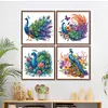 uk.everydayedeals (Limited Stock)4pcs Diamond Painting - Crystal Rhinestone - Peacock(30*30cm)