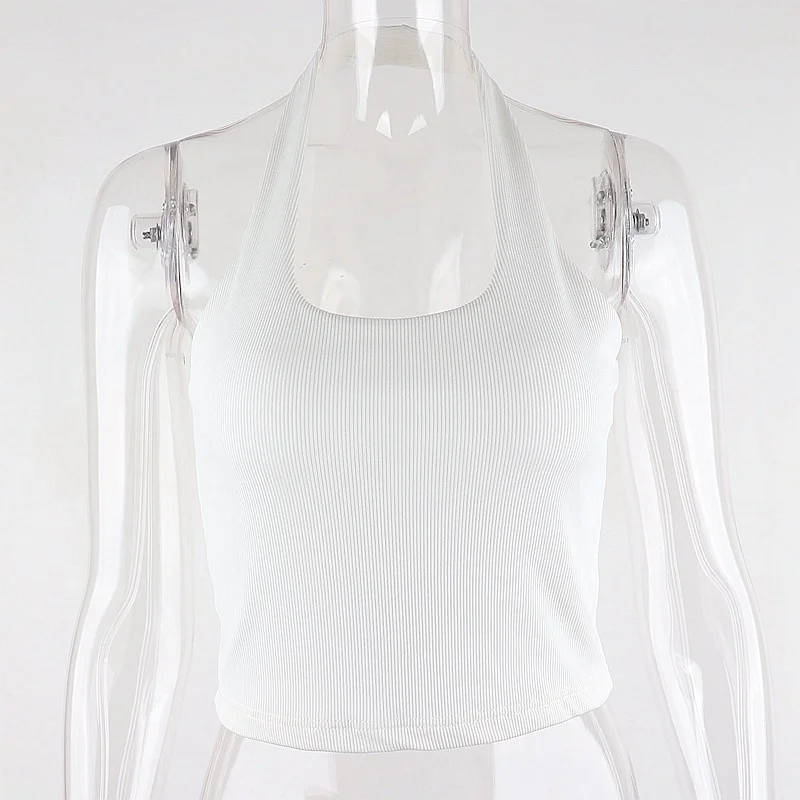 Uveng Uveng Polyester Clothing Hot Selling Women Hot Girls Spring Summer New Crop Sleeveless Hanging Neck Rib Bed Vest