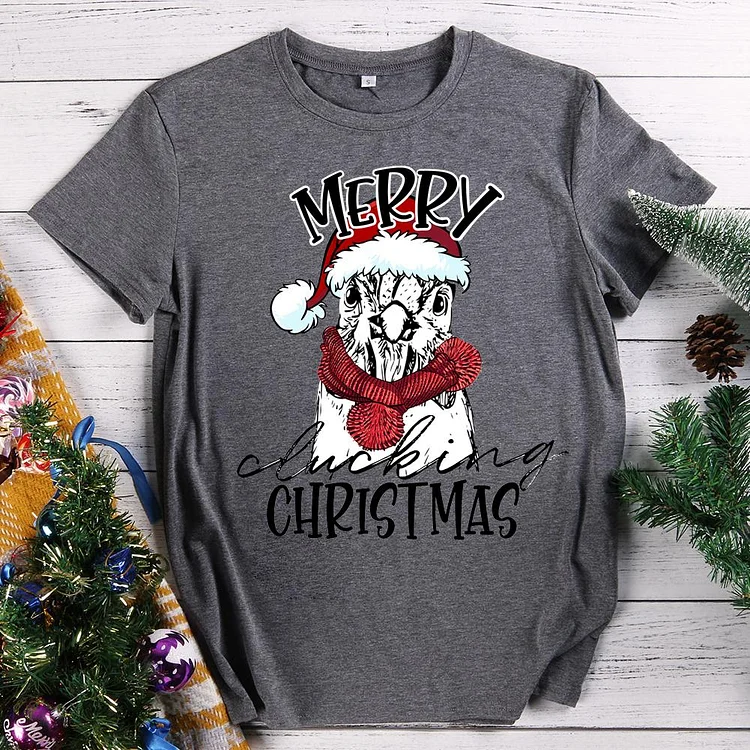 Merry Clucking Christmas T-Shirt-614525-Annaletters