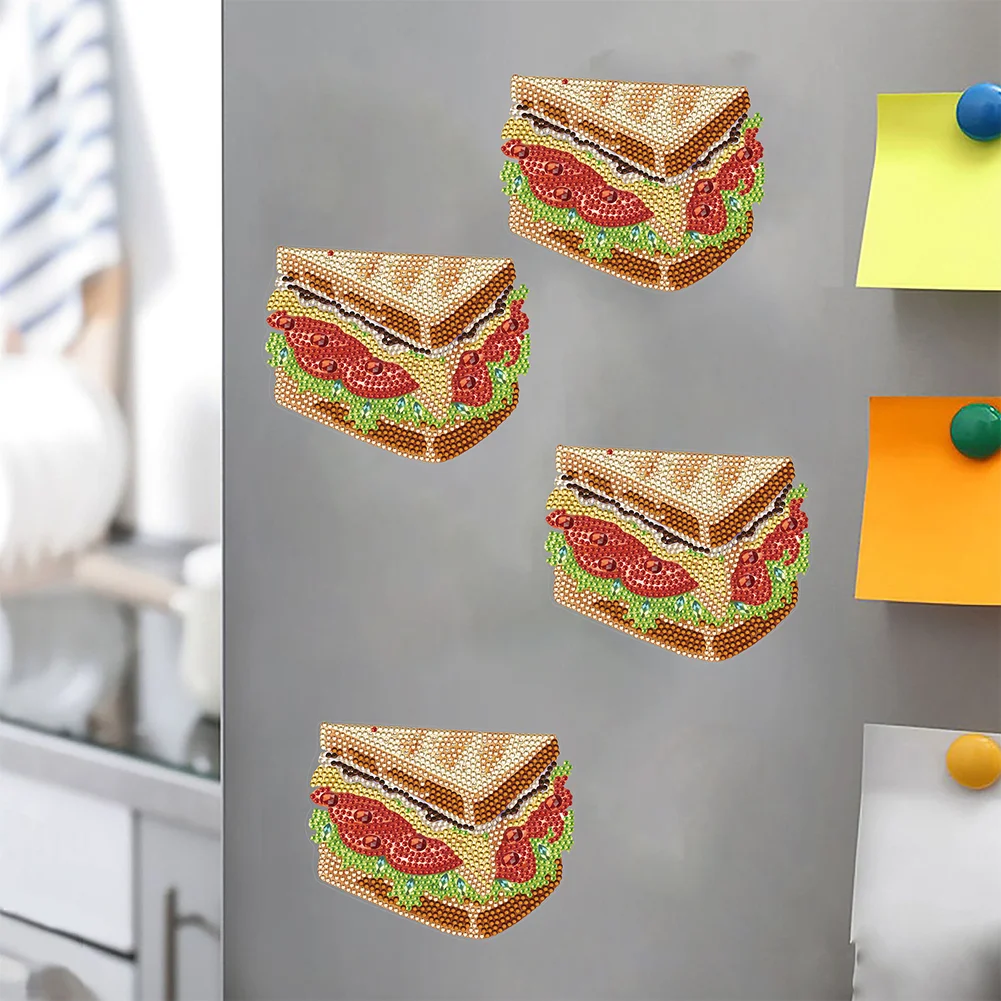 1pcs DIY Sandwich Diamond Painting Magnets Refrigerator for Adults Kid Office Car Fridge