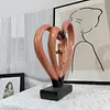 Resin Entwined Heart & Cross Christian Wedding Sculpture Symbolizing Husband Wife & God Two Hearts & Cross Keepsake for Weddings Anniversaries & Religious Gifts