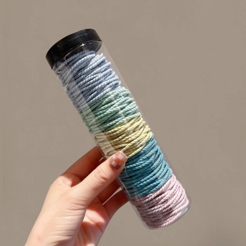 Canned Rubber Band Women’s Tie Head High Elastic Durable Hair Rope Tie Head New Rubber Band High Ponytail Hair Rope Hair Ring