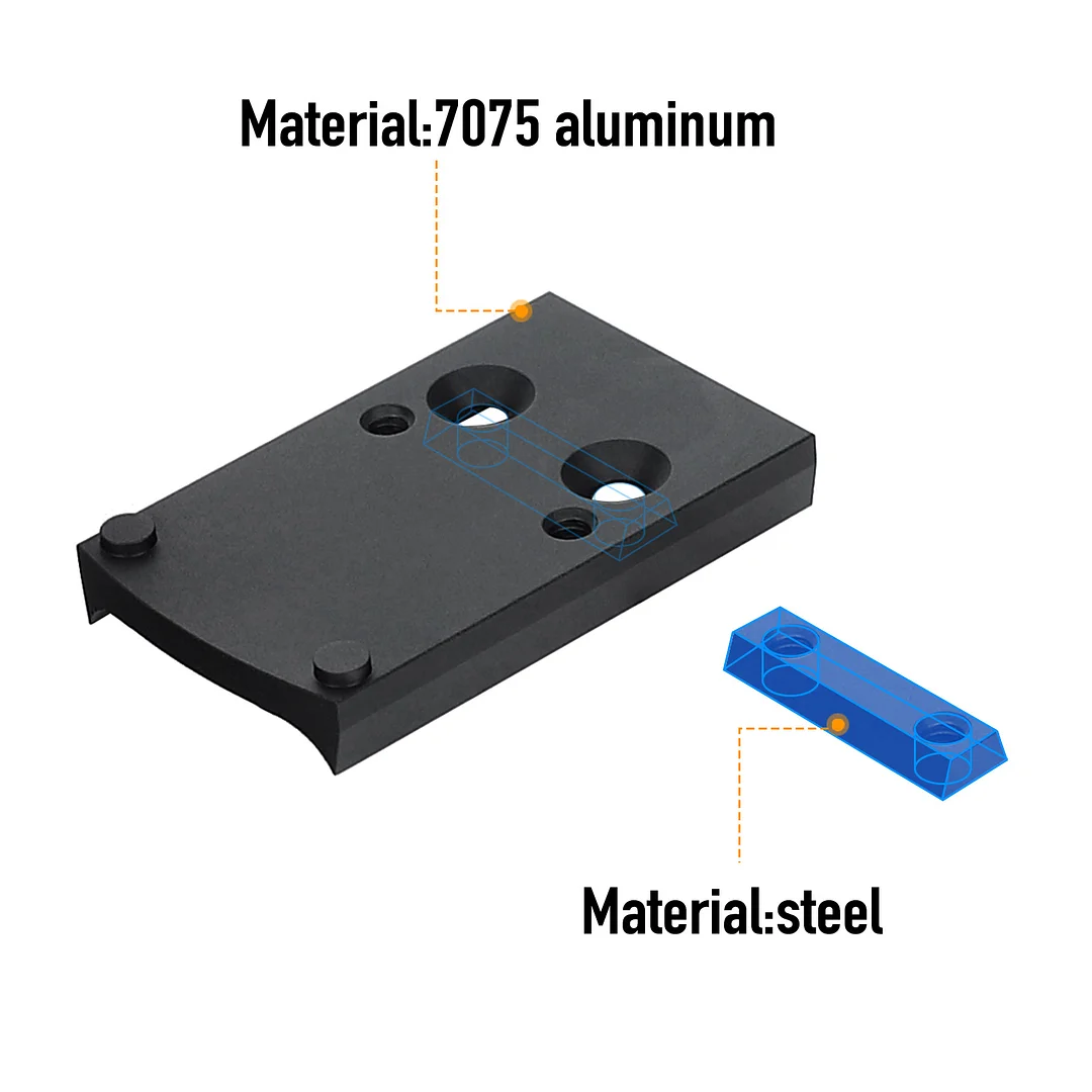 ohhunt® Red Dot Mount for GLock Non MOS Mounting Plate fit 407C 507 508T
