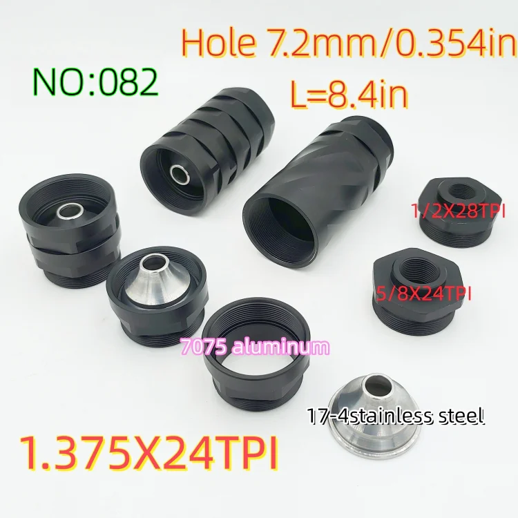 Stainless steel Solvent Trap Fuel Filter 7.2mm /9 mm Hole 6-8.5 inch Spiral Baffle Cups 1/2-28 5/8x24 Solvent Trap 1.375x24